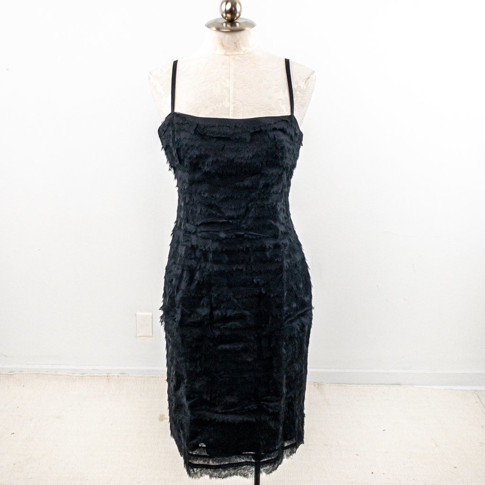 Herve Leger Dress Tiered Raw Edge Silk Organza L - Picture 15 of 15